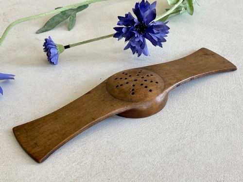 ANTIQUE TREEN NEGUS STRAINER - ADDITIONAL PHOTO 3