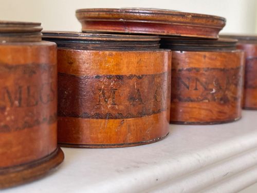 ANTIQUE TREEN SPICE TOWER FOUR TIER - ADDITIONAL PHOTO 1