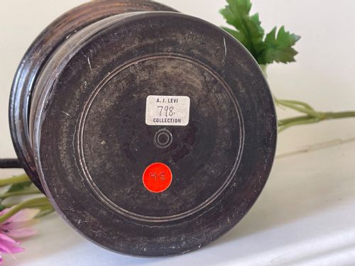 ANTIQUE TREEN LIGNUM VITAE COFFEE GRINDER FROM THE LEVI COLLECTION - ADDITIONAL PHOTO 1