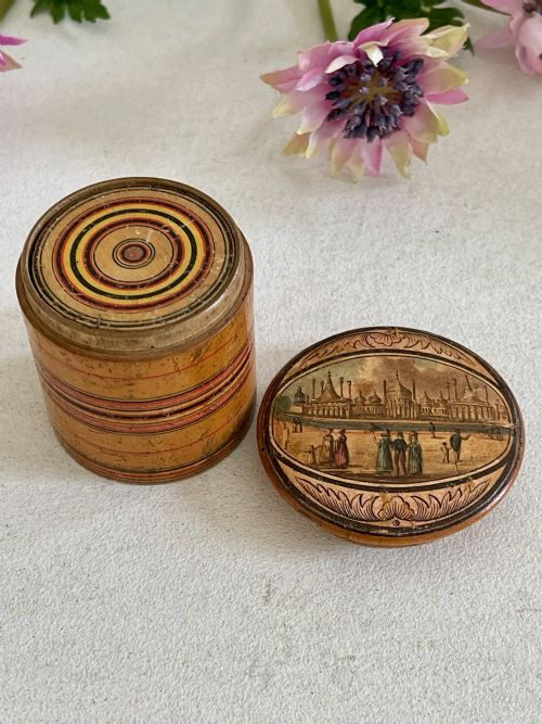 A RARE SET OF ANTIQUE TUNBRIDGE WARE STACKING POT SEVEN POTS - ADDITIONAL PHOTO 7