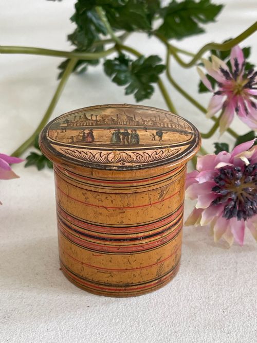 A RARE SET OF ANTIQUE TUNBRIDGE WARE STACKING POT SEVEN POTS - ADDITIONAL PHOTO 9