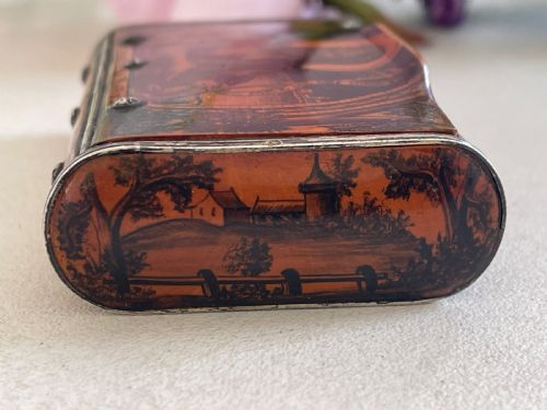A RARE PENWORK SNUFF BOX OF EXCEPTIONAL QUALITY OWNED BY JEAN MATHIEU NISEN - ADDITIONAL PHOTO 5