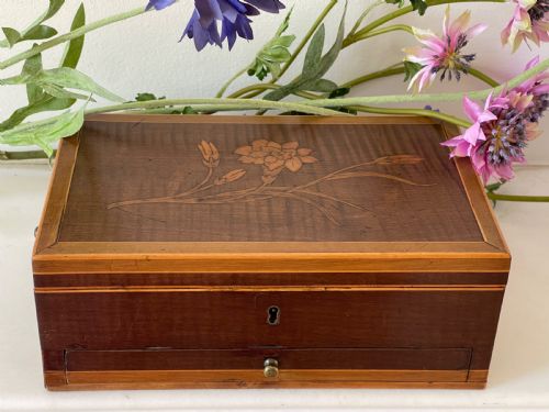 ANTIQUE GEORGIAN SEWINGNETTING BOX - ADDITIONAL PHOTO 4