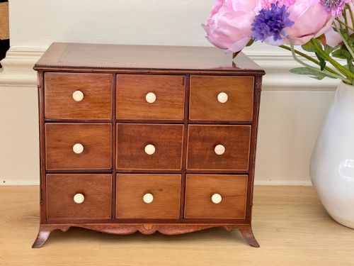 ANTIQUES MINI CHEST OF DRAWERS NINE DRAWERS - ADDITIONAL PHOTO 2