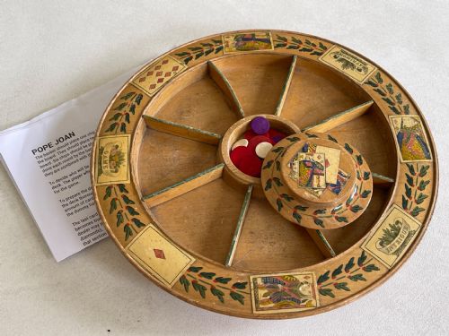 ANTIQUE POPE JOAN GAME WITH COUNTERS GAMES RULES - ADDITIONAL PHOTO 2