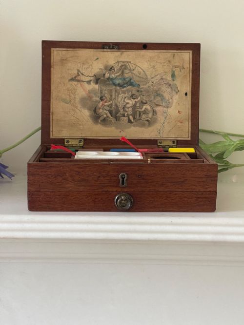 an antique artist box by s and j fuller - CATEGORY: ANTIQUE BOXES - DATED 19TH CENTURY