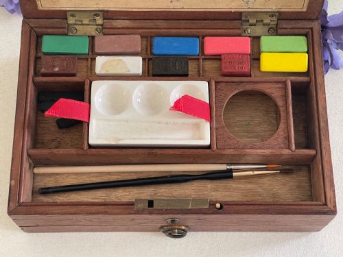 AN ANTIQUE ARTIST BOX BY S AND J FULLER - ADDITIONAL PHOTO 2