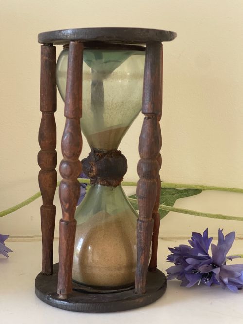 antique maritime glass hour glass - CATEGORY: ANTIQUE MISCELLANEOUS - DATED GEORGIAN