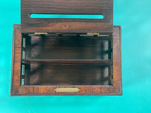 A TOP QUALITY LONDON MAKERS ROSEWOOD LETTER BOX - ADDITIONAL PHOTO 6