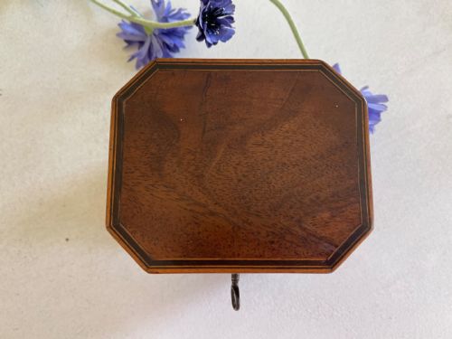 A SMALL GEORGIAN MAHOGANY TEA CADDY - ADDITIONAL PHOTO 1
