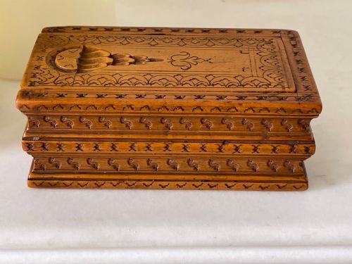 an antique double book snuff box boxwood - CATEGORY: ANTIQUE BOXES - DATED GEORGIAN