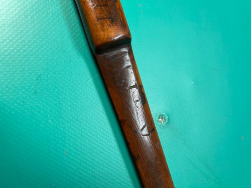 ANTIQUE YEW WOOD LETTER OPENER DATED - ADDITIONAL PHOTO 1