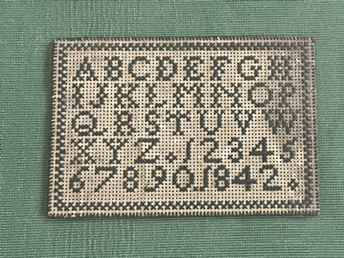 AN ANTIQUE MINIATURE SAMPLER - ADDITIONAL PHOTO 1