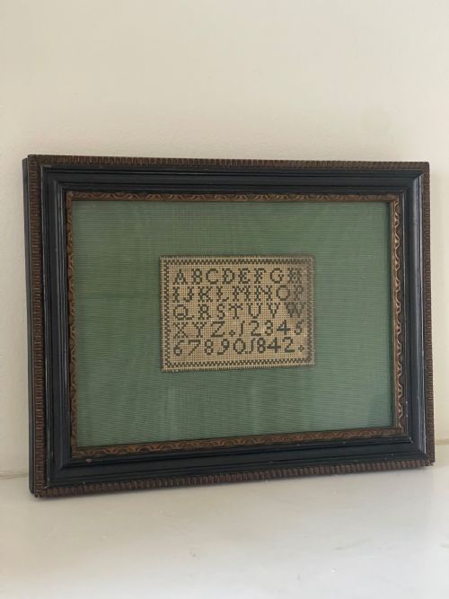 AN ANTIQUE MINIATURE SAMPLER - ADDITIONAL PHOTO 2
