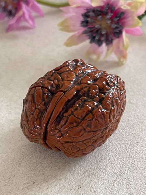 AN ANTIQUE WALNUT WITH SEWING TOOLS - ADDITIONAL PHOTO 1