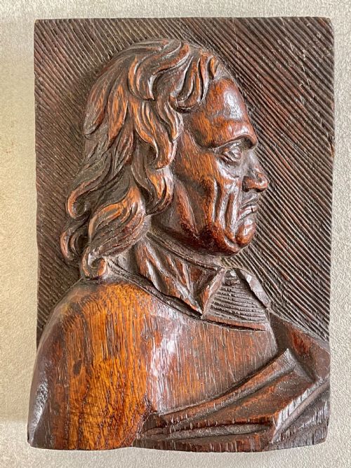 AN ANTIQUE OAK CARVING OLIVER CROMWELL - ADDITIONAL PHOTO 2