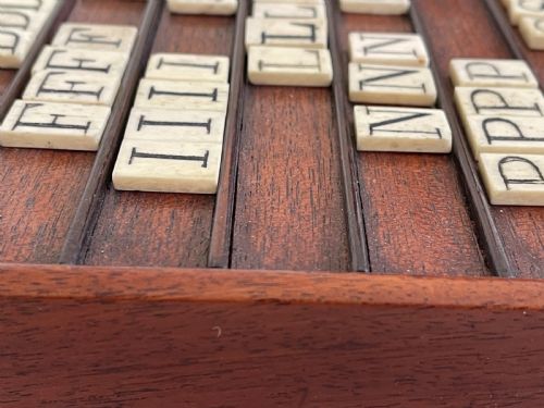 AN UNUSUAL ANTIQUE ALPHABET SLOPE BONE ALPHABET LETTERS - ADDITIONAL PHOTO 2