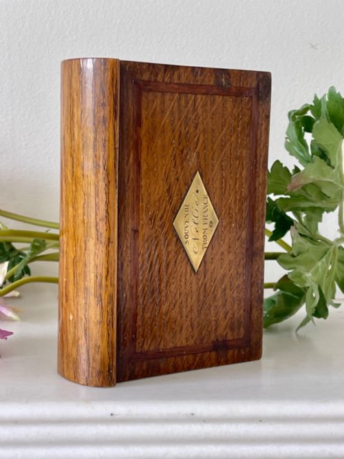 an antique box in the shape of a book - CATEGORY: ANTIQUE BOXES - DATED 19TH CENTURY