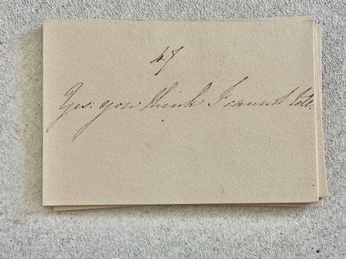 AN ANTIQUE TUNBRIDGE WARE BOX WISE MANUFACTORY LABEL HAND WRITTEN CARDS INSIDE - ADDITIONAL PHOTO 8