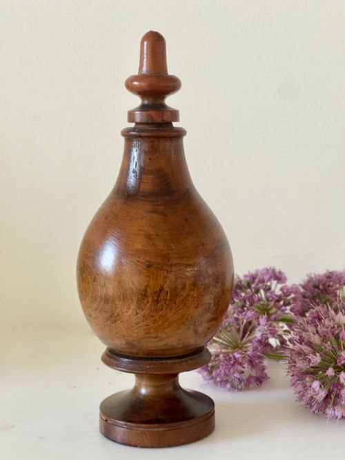 An Antique Treen Spice Flask