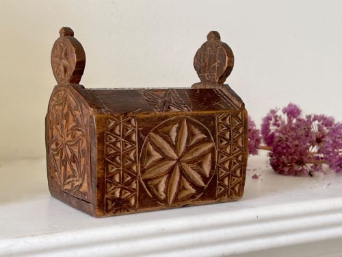 Antique Dated Box - Shape of a House 1814