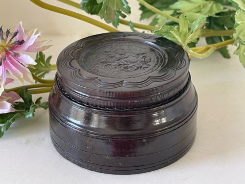 An Unusual Antique Engine Turned Snuff Box - Decorated Inside and Out