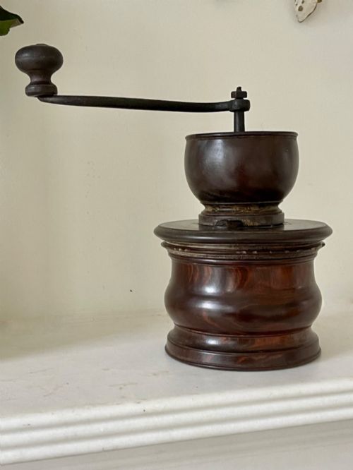 A Georgian Lignum Vitae Coffee Grinder