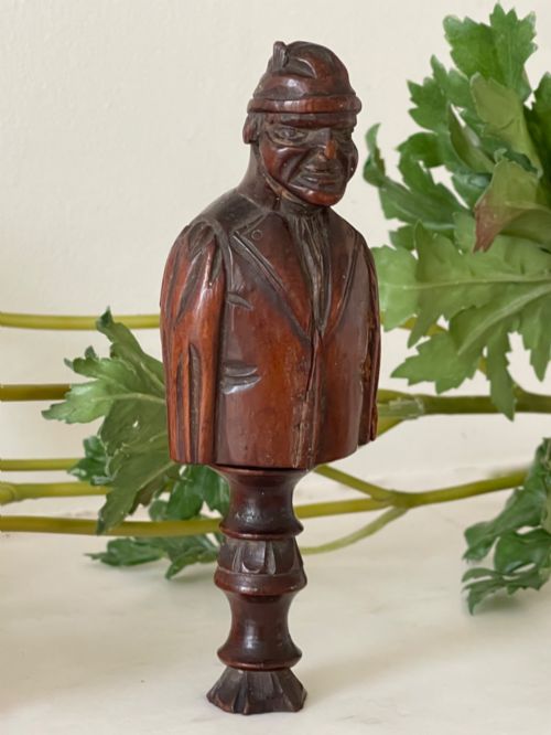 An Antique Treen Figural Nutcracker