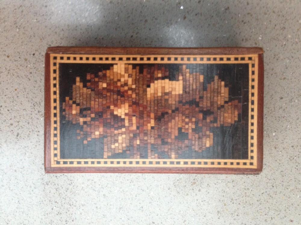 An antique  Tunbridgeware box