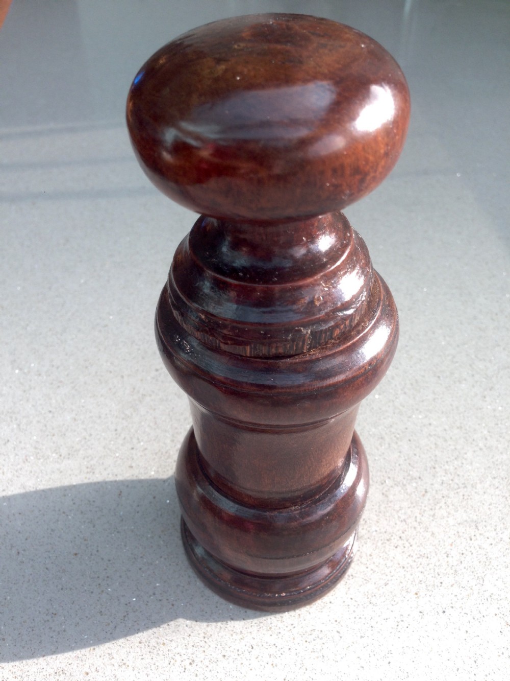 An antique mortar grinder