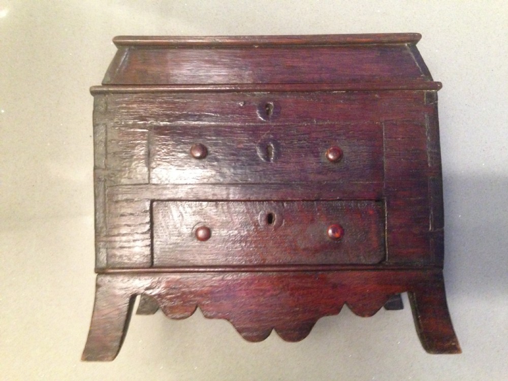 An unusual 19th century oak chest