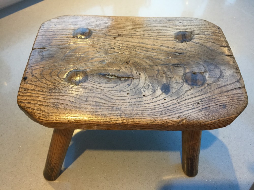 An Antique Elm Stool