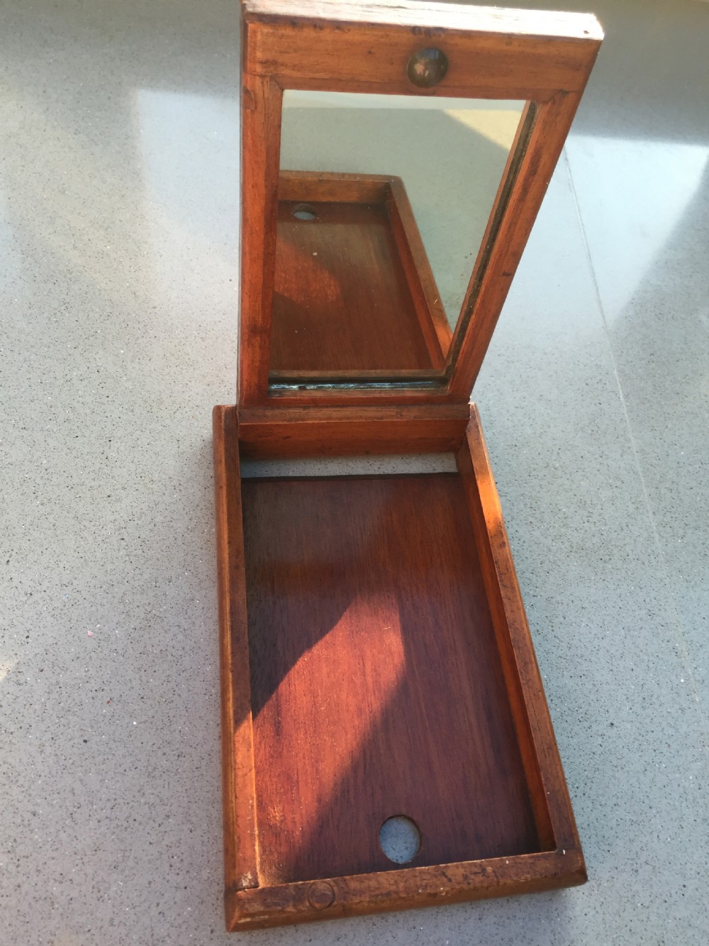 An antique Campaign Mirror