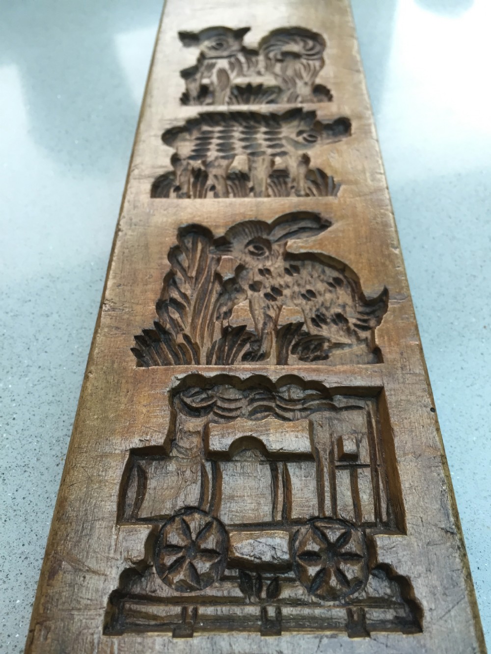 An unusual 19th century double sided gingerbread mould
