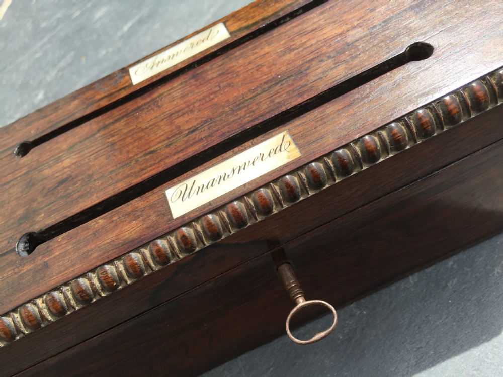 A 19th century stationery/letter box