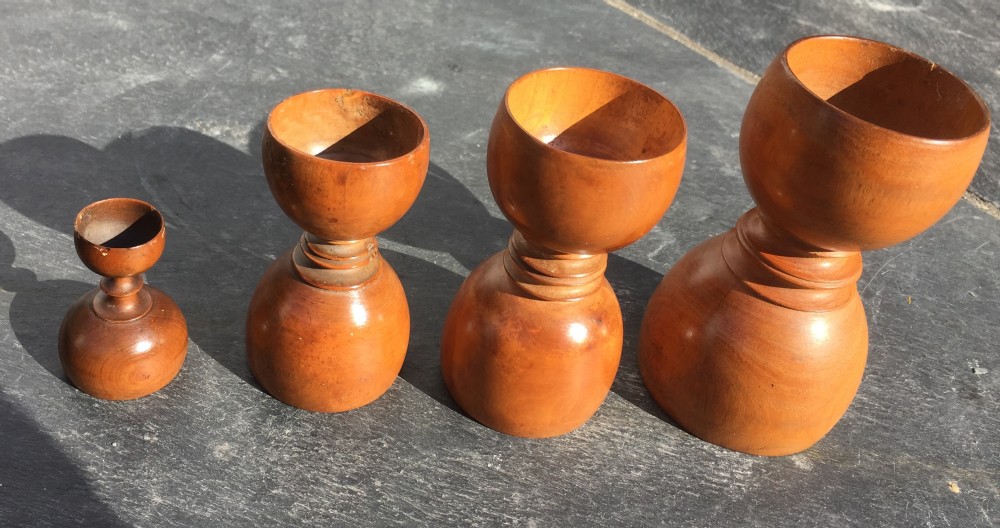 Antique apothecary double measurer x4