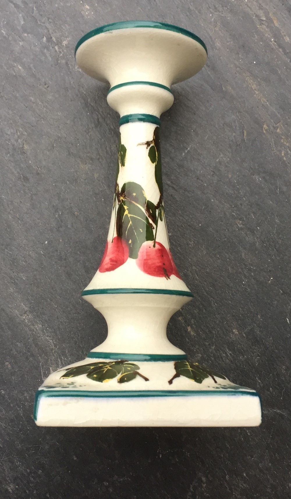 A late 19th century Scottish Wemyss Candlestick