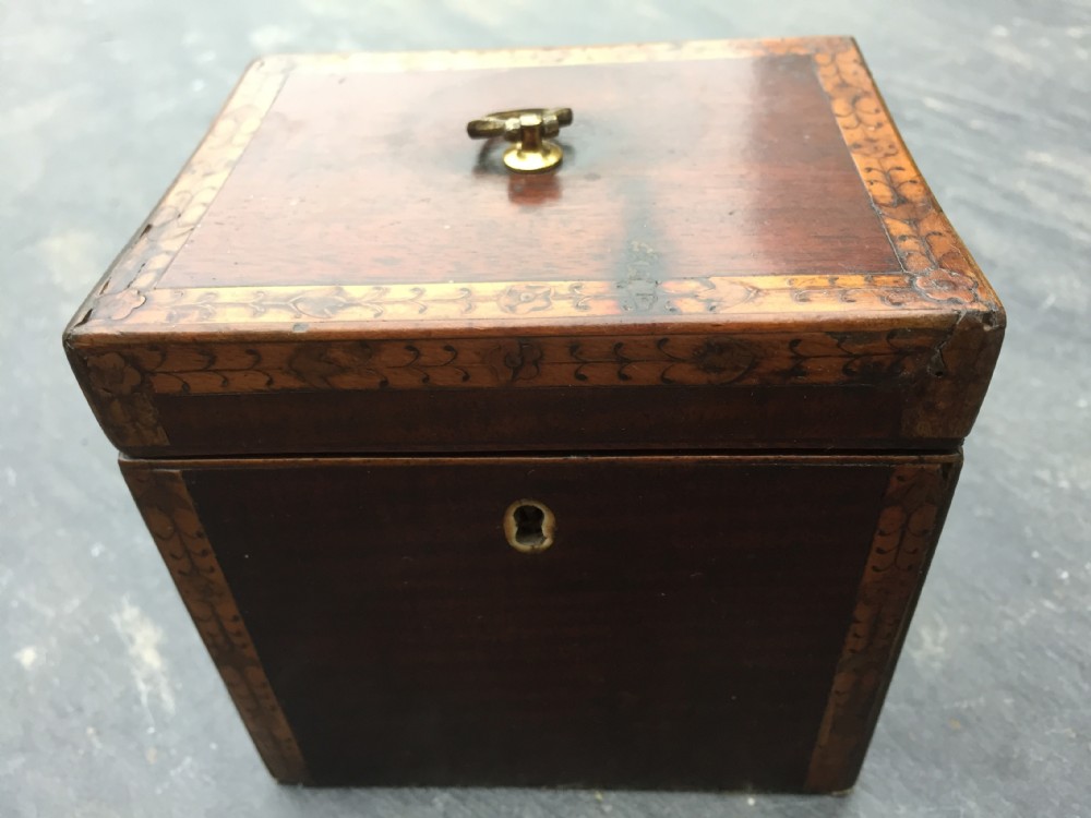 A Georgian Mahogany Tea Caddy