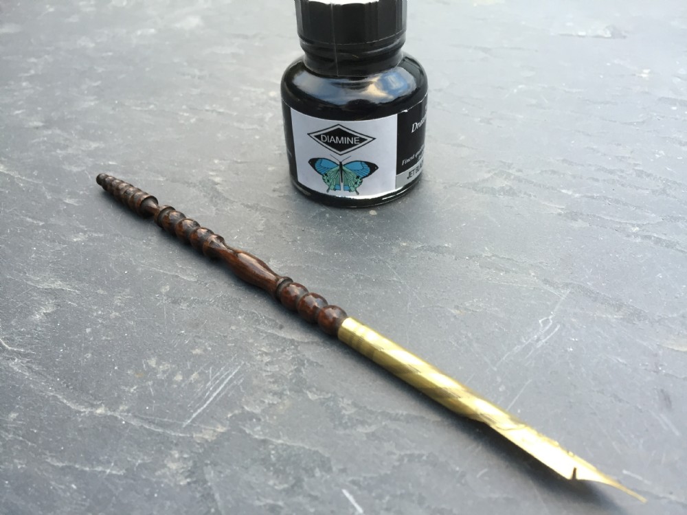 A lovely Victorian bobbin turned dip pen