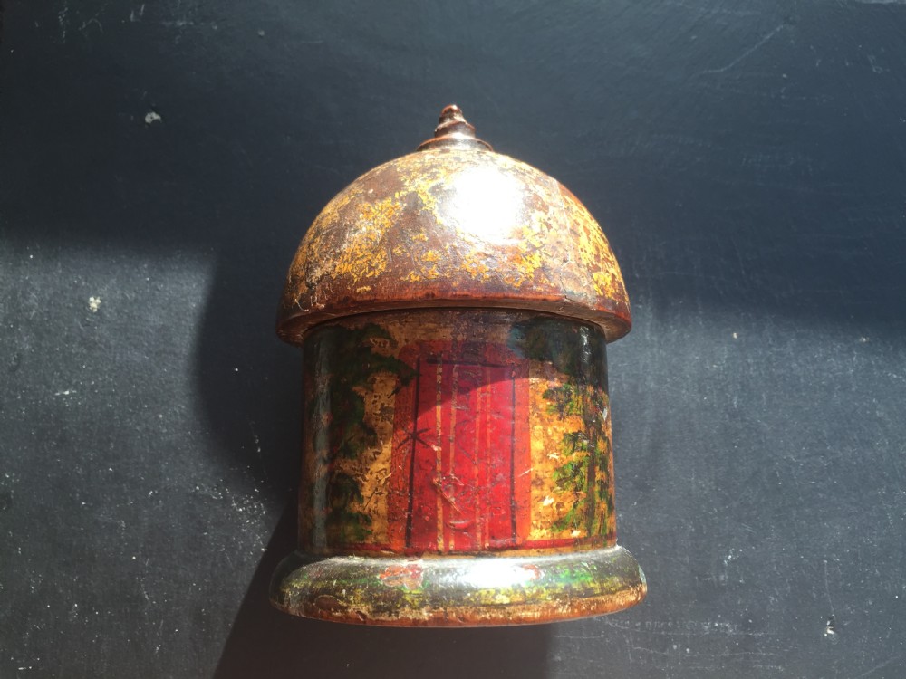 A Tunbridge ware style cottage/house money box