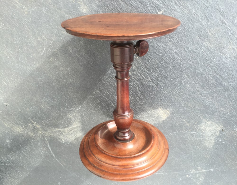 A Georgian Mahogany Adjustable Candle Stand