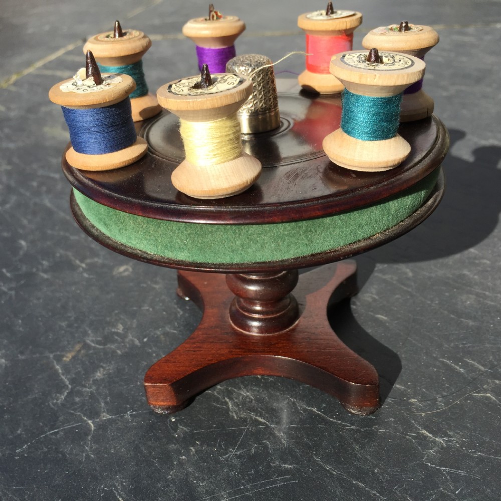 An unusual  mid 19th century mini table - sewing stand 