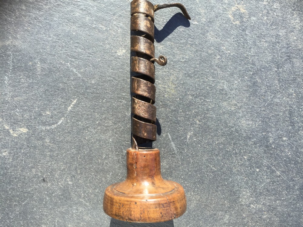 A late 18th century spiral candlestick