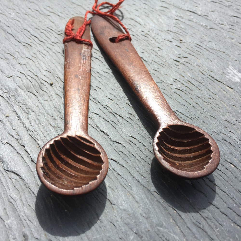 Antique pair of butter shapers