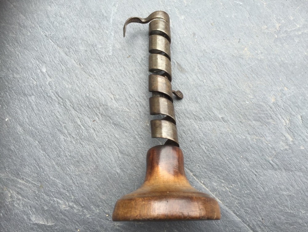 An 18th century spiral candlestick