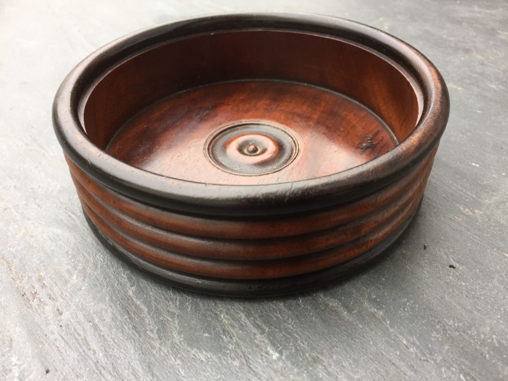 Antique Mahogany Wine Coaster
