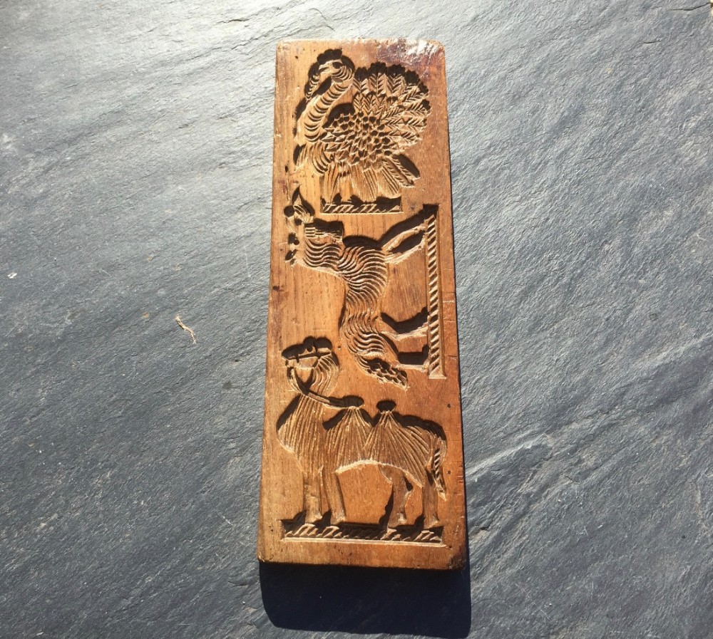 Antique Treen Double Sided Gingerbread Mould