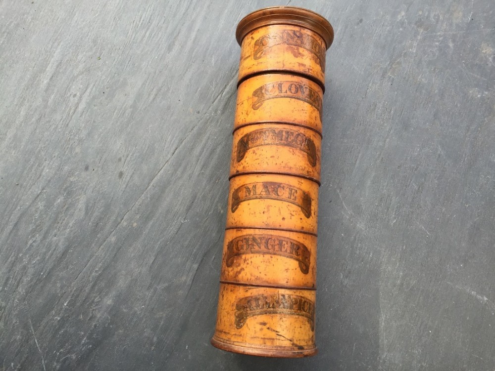 An Unusual antique six tier Spice Tower