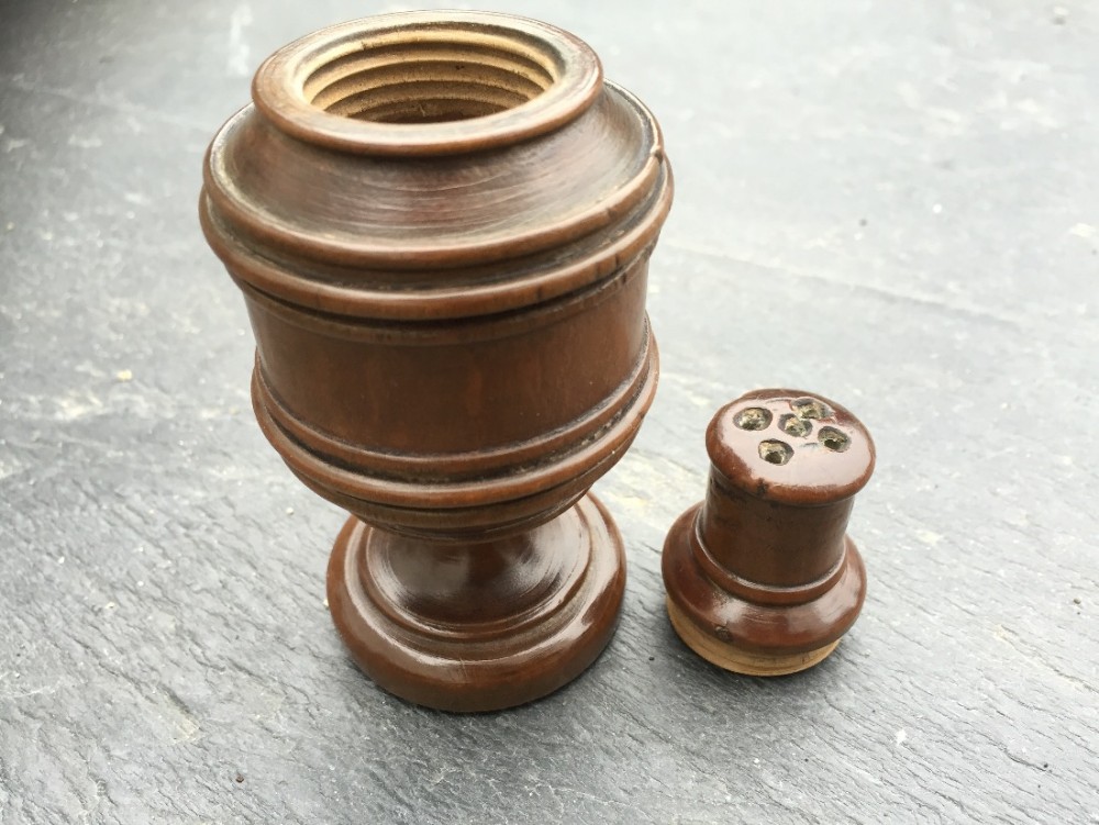A 19th century french sycamore spice pot