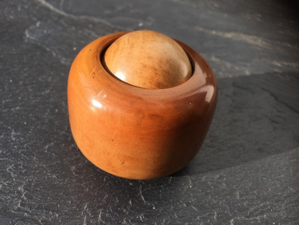 Antique treen massage ball